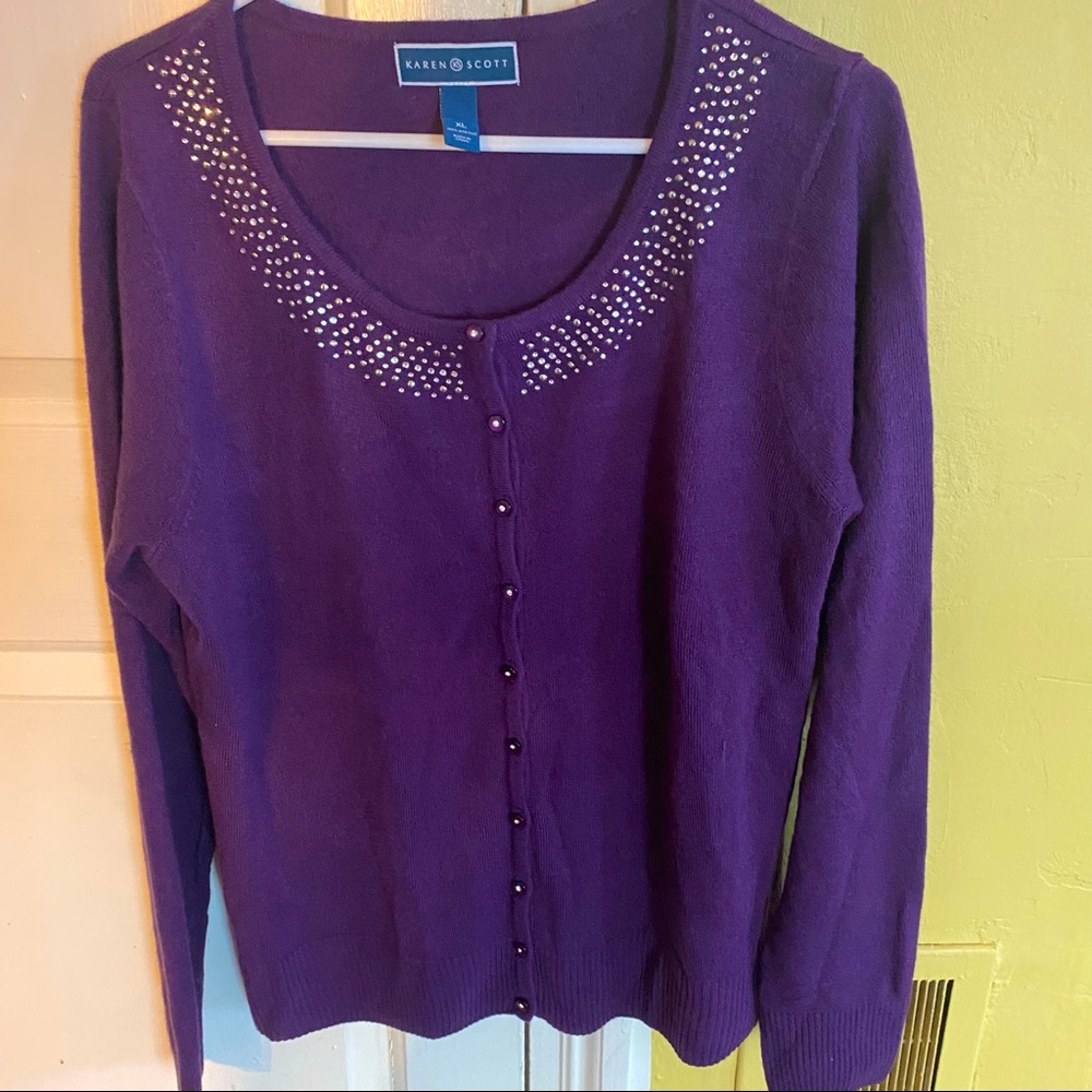 Karen Scott XL plum sweater.